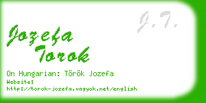 jozefa torok business card